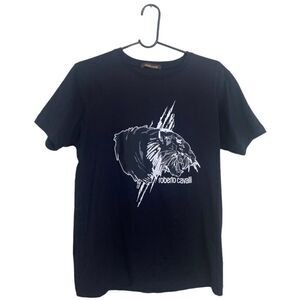 Roberto Cavalli SZ L black graphic tiger t-shirt